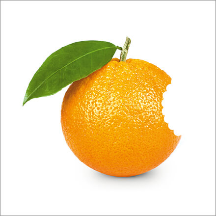 abgebissene Orange